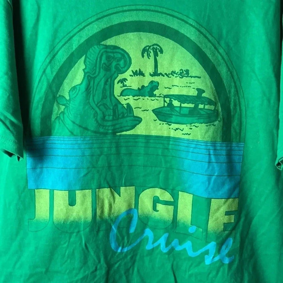 DISNEYLAND WALT DISNEY WORLD SIZE LARGE GREEN JUNGLE CRUISE DESIGN CLEAN… - Picture 3 of 8
